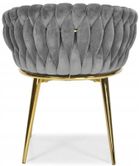 Gordon Trade, Glamour, krzesło welurowe, szare