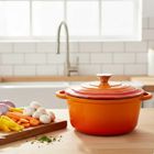 Hage, emaliowany garnek żeliwny, pomarańczowy, 24 cm, 4l