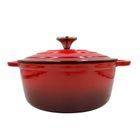 Hage, garnek żeliwny, emaliowany, czerwony, 22 cm, 3l