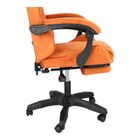 HaloFuture, fotel gamingowy, z podnóżkiem, brązowy