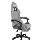 HaloFuture, fotel gamingowy, z podnóżkiem, szary