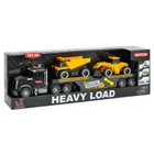 Heavy Load, ciężarówka z koparką i wywrotką, zestaw pojazdów budowlanych