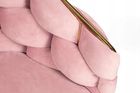 Hedo, Glamour, krzesło welurowe, złote nogi, różowe