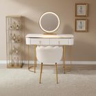 Hedo, Verdrid, toaletka kosmetyczna z lustrem LED, z krzesłem, biała, 100 cm