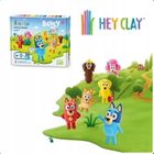 Hey Clay, Bluey, masa plastyczna, 15 szt. + królik i błazenek GRATIS, zestaw promocyjny