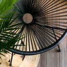 Homla, Acapulco Fiesta, fotel, czarny, 70-73-80 cm