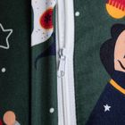 Homla, Aitona, pościel, z mikrofibry zielona z motywem świątecznym, 160-200 cm