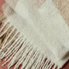 Homla, Allora, koc z przędzy, boucle ecru, 130-170 cm