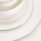 Homla, Auroo, talerz, obiadowy ze złotą obwódką, 26 cm