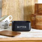 Homla, Avila, maselniczka, czarna z akacjową pokrywką, 15-10-7 cm, 872537