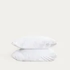 Homla, Bamsa, zestaw dwóch poszewek, z satyny bambusowej, biały, 50-60 cm