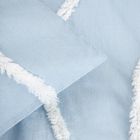 Homla, Delia, pościel, bawełniana niebieska z przeszyciami w kształcie fal, 200-220 cm