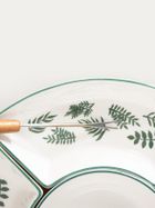 Homla, Fincan, półmisek, w zielone liście, 30 cm