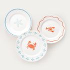 Homla, Kaoma, talerz, deserowy z rozgwiazdą, 21 cm