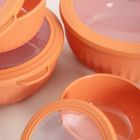 Homla, Kerma, zestaw, misek pomarańczowych z pokrywkami, 4 szt.
