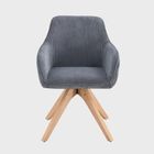 Homla, Pema, krzesło sztruksowe, ciemnoszare, 56-60-82 cm