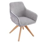 Homla, Pesa, krzesło w tkaninie łączonej, szare, 56-60-82 cm