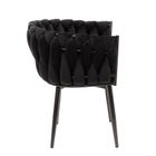 Homla, Prinssi, krzesło, welurowe czarne, 64-54-73 cm