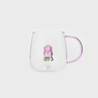 Homla, Rosado, szklanka, z różą, 0,4l