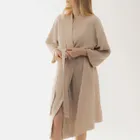 Homla, Vaffel, szlafrok, beżowy, rozmiar S/M