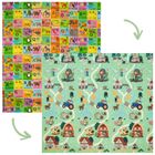 Humbi, dwustronna mata edukacyjna z pianki XPE, alfabet niemiecki i wieś, 180-200 cm