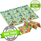 Humbi, dwustronna mata edukacyjna z pianki XPE, alfabet polski i wieś, 180-200 cm