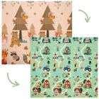 Humbi, dwustronna mata edukacyjna z pianki XPE, wieś i las, 180-200 cm