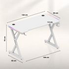 Huzaro, Hero 2.3, biurko gamingowe, białe, RGB, 120 cm