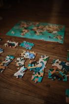 Janod, Dinozaury, puzzle edukacyjne z figurkami 3D, 200 elementów