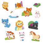 Janod, duże naklejki, zwierzęta, 50 szt.