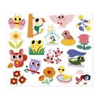 Janod, duże naklejki, zwierzęta w ogrodzie, 100 szt.