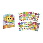 Janod, Figury geometryczne, duże naklejki na arkuszach, 150 szt.