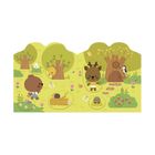 Janod, Las, książeczka do wyklejania, z naklejkami