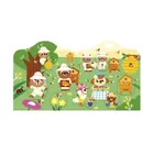 Janod, Ogród, książeczka do wyklejania, z naklejkami