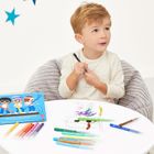 Janod, pisaki z filcową końcówką, flamastry, 18 kolorów