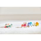 Janod, Zigolos, pociąg drewniany z klockami i zwierzątkami do ciągnięcia