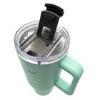 Kamille, stalowy kubek termiczny, termos, 1200 ml, z rączką i słomką