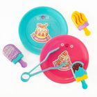 Kasa fiskalna z akcesoriami, światło i dźwięk, różowa