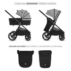 Kinderkraft, Bizuu, Nea 2, wózek wielofunkcyjny 2w1, Lunar Black