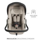 Kinderkraft, I-Lite, fotelik samochodowy + baza Endura Safe Fx, 40-87 cm, beige