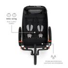 Kinderkraft, Nava, przyczepka rowerowa, wózek, sunny orange