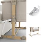 Kinderkraft, Nestee Grow 2, łóżeczko dostawne, beige wood