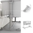 Kinderkraft, Nestee Grow 2, łóżeczko dostawne, light grey