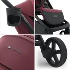 Kinderkraft, Nubi 3, wózek spacerowy, Dark Ruby