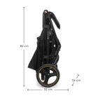 Kinderkraft, Trig 3, wózek spacerowy z tacką, Onyx Black