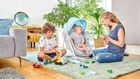 Kinderkraft, Unimo, leżaczek, bujaczek, krzesełko 5w1, różowy