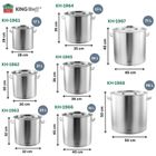 Kinghoff, garnek gastronomiczny z pokrywą, stalowy, 21l, KH-1962