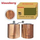 Klausberg, akacjowy młynek do pieprzu + solniczka, KB-7859