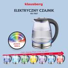 Klausberg, czajnik elektryczny szklany LED rgb, 1,8l