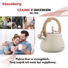 Klausberg, czajnik stalowy z gwizdkiem, 2,8l, KB-7919